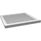 Ekena Millwork Vertical Surface Mount PVC Gable Vent: Functional, w/ 2"W x 2"P Brickmould Sill Frame, 28"W x 26"H GVPVE28X2603SF - alternate 5